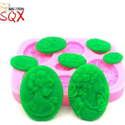 New arrival woman picture collection chocolate silicone mold environmentally friendly liquid silicone mold SQ1699
