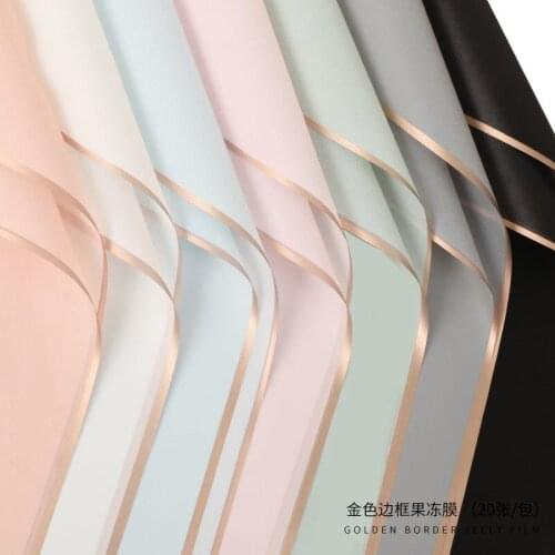 58*58cm 20pcs Jelly Film Flower Wrapping Paper Material Waterproof High-grade Wrapped Paper Bouquets Florist Packing Papers