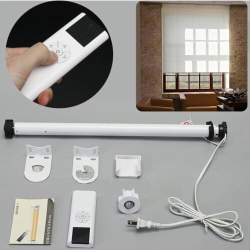 Roller Blind Motor AC 100-240V Electric Roller Shade Tubular Motor with Remote Control Home Decoration for Curtain Shade Roller