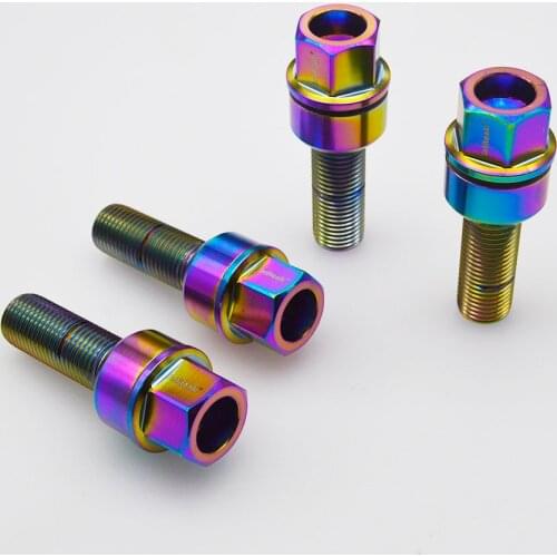 Rainbow M14*1.5*35 ball seat Gr5 titanium wheel bolt for Porsch e