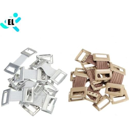 10PC/Bag White Coffee Replacement Elastic Bandage Wrap Stretch Metal Clips Fixation Clamps Hooks First Aid Kit for Sport