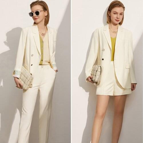 Spring Summer Women Suit Offical Lady Lapel Solid Blazer Women Causal Women Suit Pants Female Shorts
