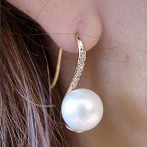ZRHUA Drop Earrings Female Vintage Jewelry New Brand Design Gold Color Pearl Earrings For Women 2018 New Accessories Wholesale