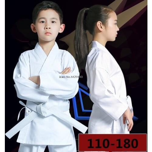 High Quality Karate Dress Child Adult Suitable White Suits Professional Uniform Cotton Comfortable Breathable 110-180