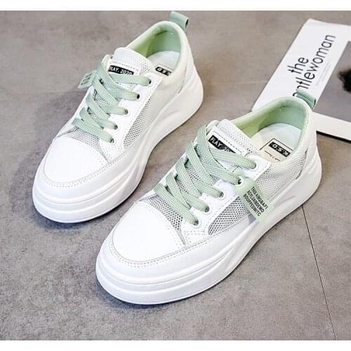 White shoes female 2021 summer new women Tennis shoes breathable mesh sports and leisure net sneakers women tenis de mujer