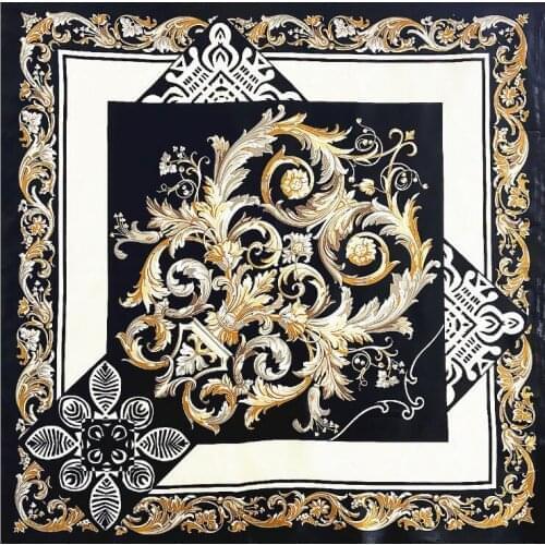 2020 NEW 90*90cm Luxury Brand Women Silk Scarves Plaid Horse Square Scarves Spring Summer Shawls For Ladies