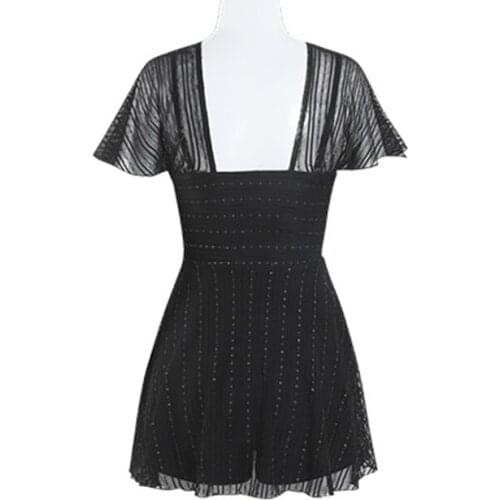 HSHUPUZ Belly slimming swimsuit womens 2020 new one-piece black sexy swimsuit