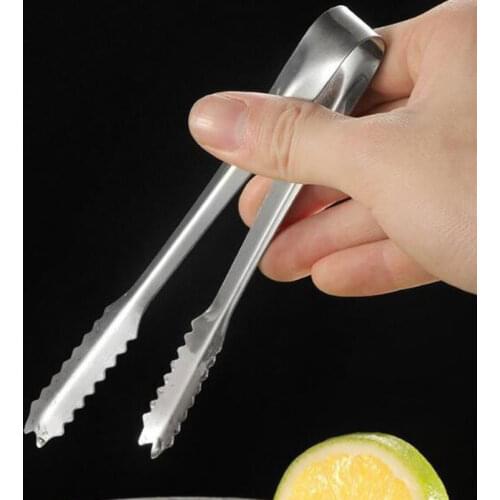 13/16CM Stainless Steel Tongs For Barbecue Party Bar BBQ Clip Bread Food Ice Clamp Ice Tong Kitchen Tool Accessories