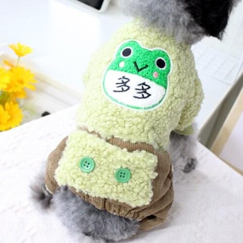 Fleece Warm Dog Jumpsuit Winter Pet Outfit Garment Puppy Small Dog Clothes Yorkshire Pomeranian Bichon Poodle Schnauzer Clothing