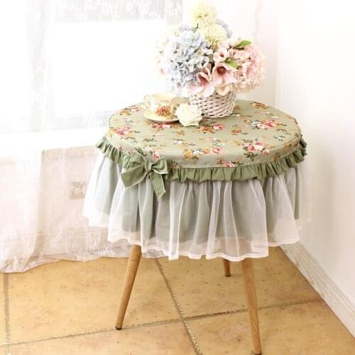 Cotton lace fabric princess pink/green/blue/brown flower lace rose table cover tablecloth lace tassel length:25cm
