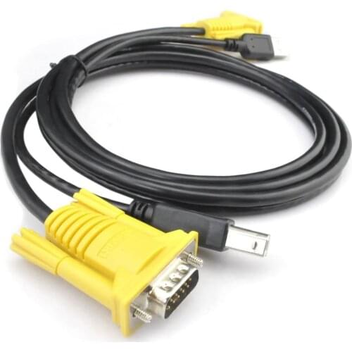 1.5M USB KVM Switch Cable USB2.0 15Pin VGA Male to Male USB A to USB B Cord Cables PC Computer Printer Monitor Adapter Converter