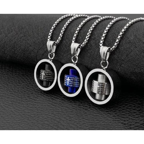 Titanium steel punk vintage necklace pendant stainless steel domineering hundred matching accessories
