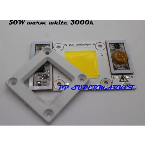 10pcs 220VAC High Power 50W led chip built-in driver warm white 3000-3500k LED chip