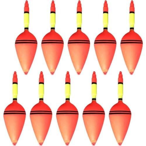 10Pcs Foam Fishing Float Buoy Tube Olive Shape Fish Float-Bobber Buoy Fishing Tackle Tools Gear Accessories for Fishing Tackle