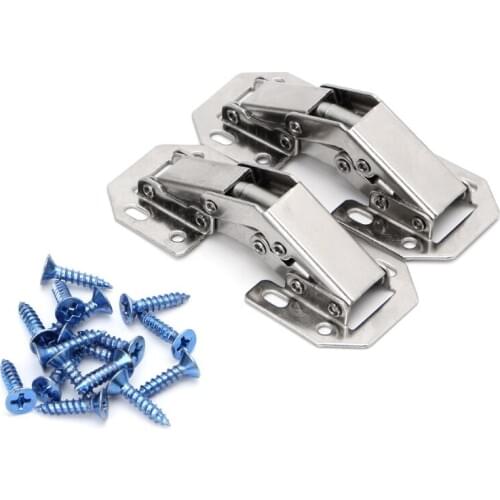 90 Degree 2Pcs Easy Mount Concealed Kitchen Cabinet Cupboard Sprung Door Hinges