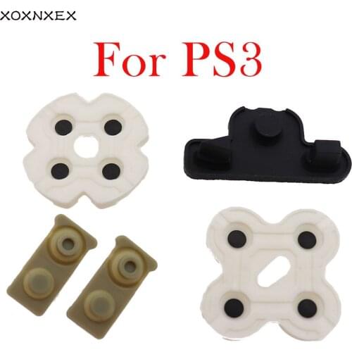 50sets Soft Rubber Silicone Conductive Adhesive Button Pad keypads for Sony PS3 PlayStation 3 Controller Gamepad Repair Part