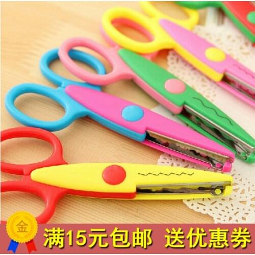6pcs each lot Diy photo album tools material laciness scissors child making tools