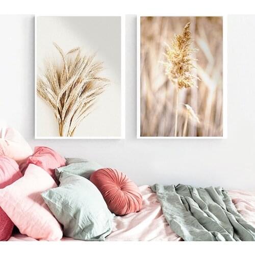 Abstract Autumn Flower Nature Scenery Nordic Canvas Poster Print Painting Wall Art Landscape Picture Home Decoration