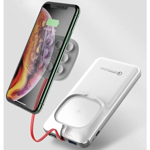 Big-Capacity 37Wh 10000mAh USB QC3.0 PD FCP AFC 18W wireless charging Lithium ion Li-polymer Batteries For Cellphone Power Bank