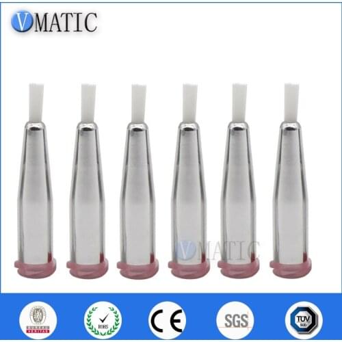 Free Shipping 20G Dia 2mm Brush Tip Needle Double Screw Thread Needles EFD Soft Brush Needle Round Mouth Dispenser Needle Brush