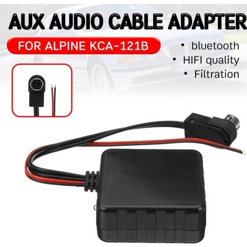 Bluetooth Aux Receiver Cable Adapter Hifi Quality for ALPINE 9887/105/117/9855/305S Audio Head Unit for ALPINE KCA-121B