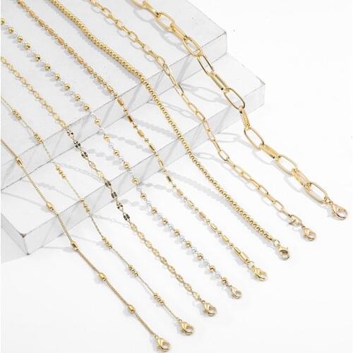 New Gold Color Metal Link Chains Beads Necklace for Mask Women Fashion Sunglasses Holder Cord Strap Non-slip Man Mask Chains