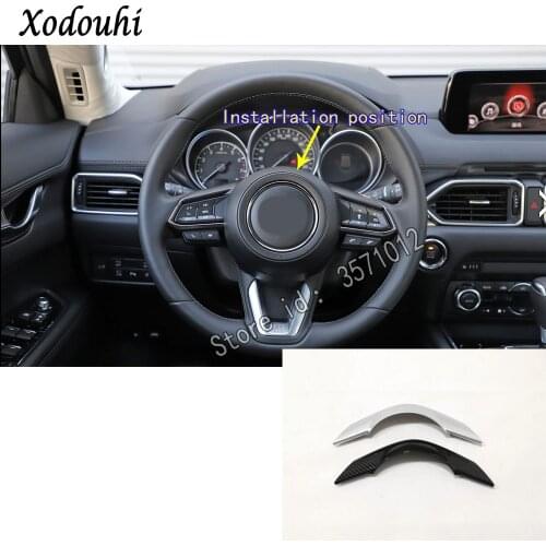 For Mazda CX8 CX-8 2017 2018 2019 2020 Car Sticker Ornament Body Cover Styling Steering Wheel Interior Kit Switch Trim Frame