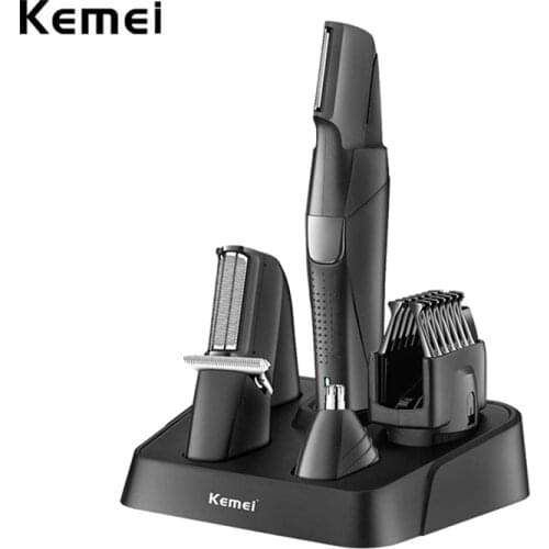 Kemei 5029 All In One Multifunctional Hair Clipper Beard Shaver for Nose Eyebrow Hair Trimmer Mens Grooming Kit IPX6 Waterproof