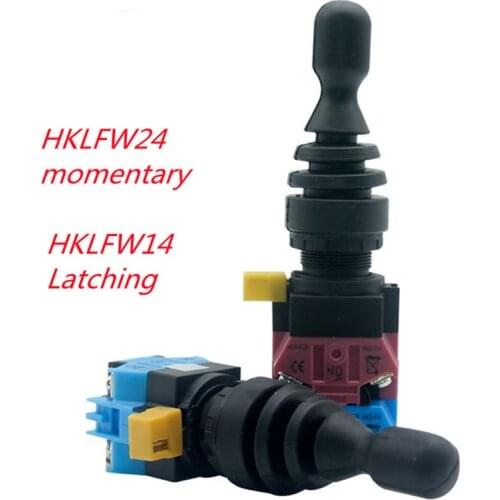 Master Switch 22mm Joystick Switch Momentary Latching Locking 4 position 4NO HKL-FW14/24 Wobble stick Monolever Cross Switch
