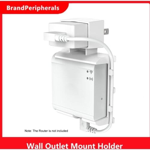 Wall Outlet Mount Holder + 1PCS Replacement Short Cable for Ring Smart Lighting-Bridge