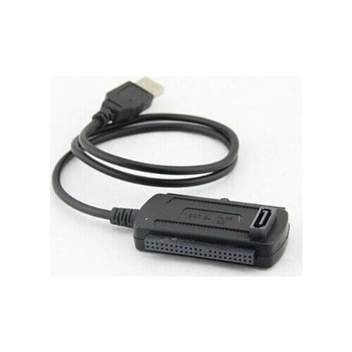 New EU Standard Hard Drive Power Supply Adapter USB 2.0 to SATA/IDE Cable be used to connect Hard disks/CD-ROM