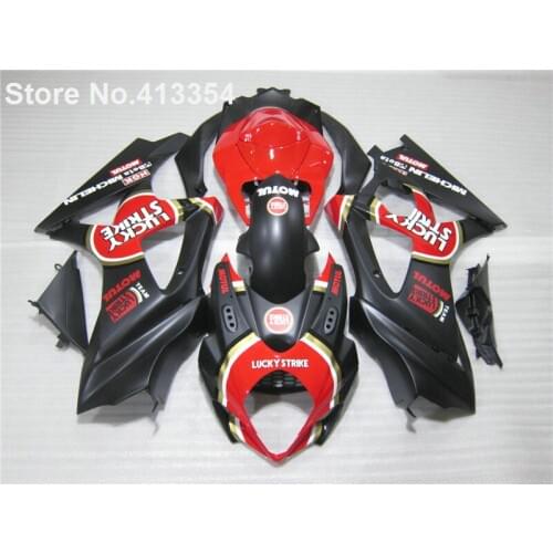 New hot compression molding fairings for Suzuki GSXR 1000 07 08 red black motorcycle fairing kit GSXR1000 2007 2008 RY49