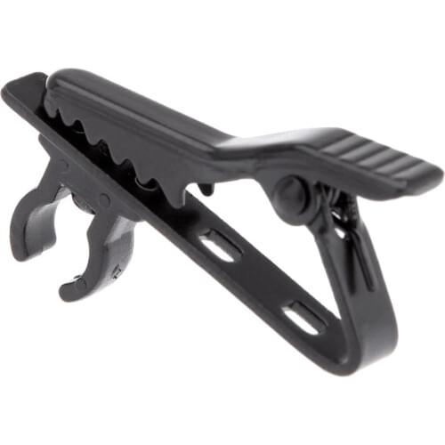 Wholesale5pcs*4 x microphone lapel tie clip for Lapel Lavalier Mic (Black)