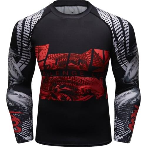 Wholesale Sportswear Custom sublimated printed full sublimation men Long sleeve compression Shirts