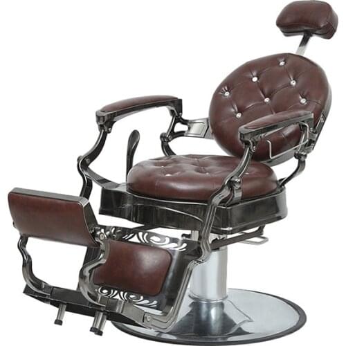 Liftable Beauty Salon Chair Nordic Style Free Rotating Hairdressing Chairs Simple Retro Barber Hairdressing Chair