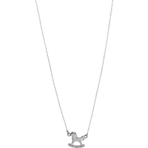 Simple Clavicle Chain Trojan Necklace 925 Sterling Silver Jewelry with Cute Pendant Temperament Student Girl