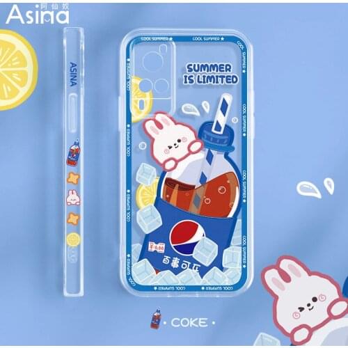 ASINA Transparent Case For VIVO X50 X60 Pro Cover Cartoon Bumper Fashion Couple Cases For ViVO S6 S7 S9 Luxury Soft Fundas Coque
