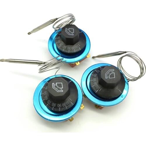 200pcs 30-110 degree Temperature Rotary switch Controller Celsius Adjustable Temperature Control Switch Thermostat 16A