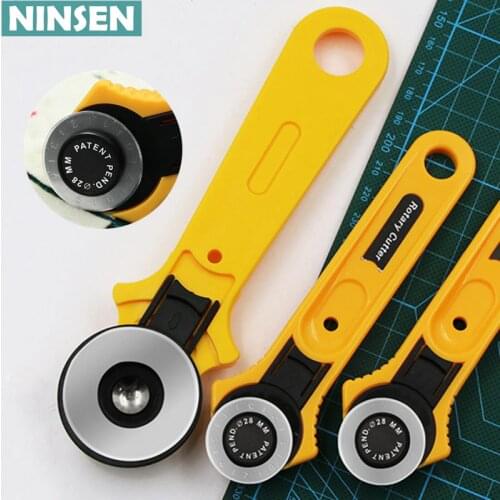 45mm/28mm Handle Rotary Cutter For Leathercraft Fabric Cloth Wheel Round Cutting Tool Circular Blade Knife DIY Patchwork Sewing