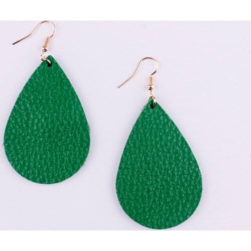 Soft Genuine Leather Teardrop Earrings Bohemia Style Water Drops Earrings for Women Jewelry Unique Gift Dropshipping