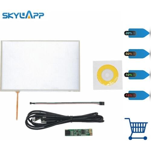Skylarpu New 10.1 inch 4 Wire Resistive Touch Panel USB Controller Kit For B101EVN07.0 Screen touch panel Glass Free shipping