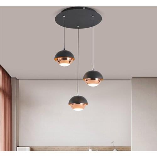 Modern Led Pendant Lamp Round Mirror Bar Single Head Bedside Small Creative Diving Room Nordic Decor Home Hang Lamp Fixtures