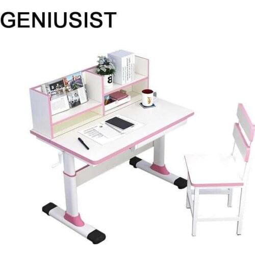 Estudio Desk De Estudo Mesa Y Silla Avec Chaise Cocuk Masasi Pupitre Infantil Adjustable Bureau for Enfant Study Kids Table