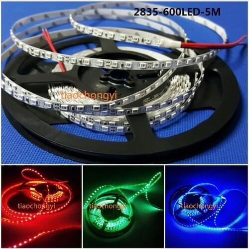 16Ft 5M Warm White Red Green Blue SMD 2835 600LEDs Strip DC12V Super Bright