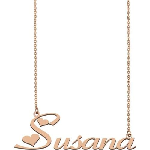 Susana Custom Name Necklace Personalized Choker Collar for Women Girls Best Friends Birthday Wedding Christmas Mother Days Gift