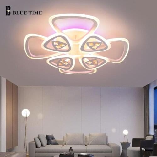 Surface Mount Led Chandelier For Living Room Bedroom Home Indoor Lighting Modern Lamparas Ceiling Lamp Chandelier Lighting White
