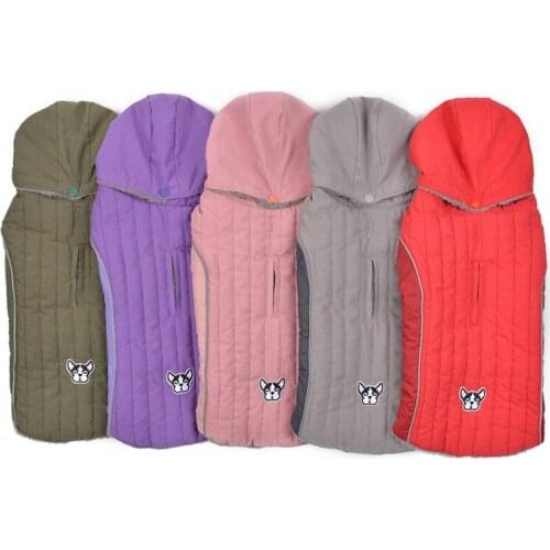 Warm Pet Hoodie Coat Clothing for Dog Clothes For Small Medium Dogs To Keep Warm In Autumn Winter Buckles Design Easy To Wear