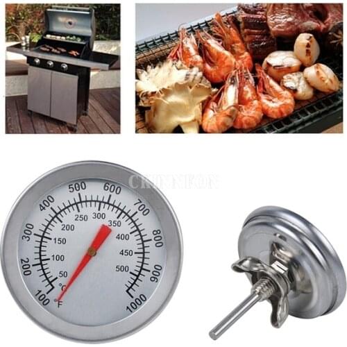 100Pcs/Lot 50-500 Stainless Steel Cooking Barbecue BBQ Smoker Grill Thermometer Temperature Gauge