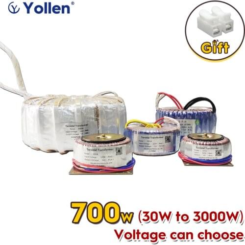 Ring Core Type 700W Toroidal Power Transformer Circle Voltage can Customized 220V/380V to 6V/9V/12V/15V/18V/24V machine 700VA