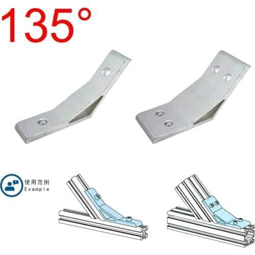 135 Degree Corner Brackets Silvery Black 2020 3030 Joint Bracket